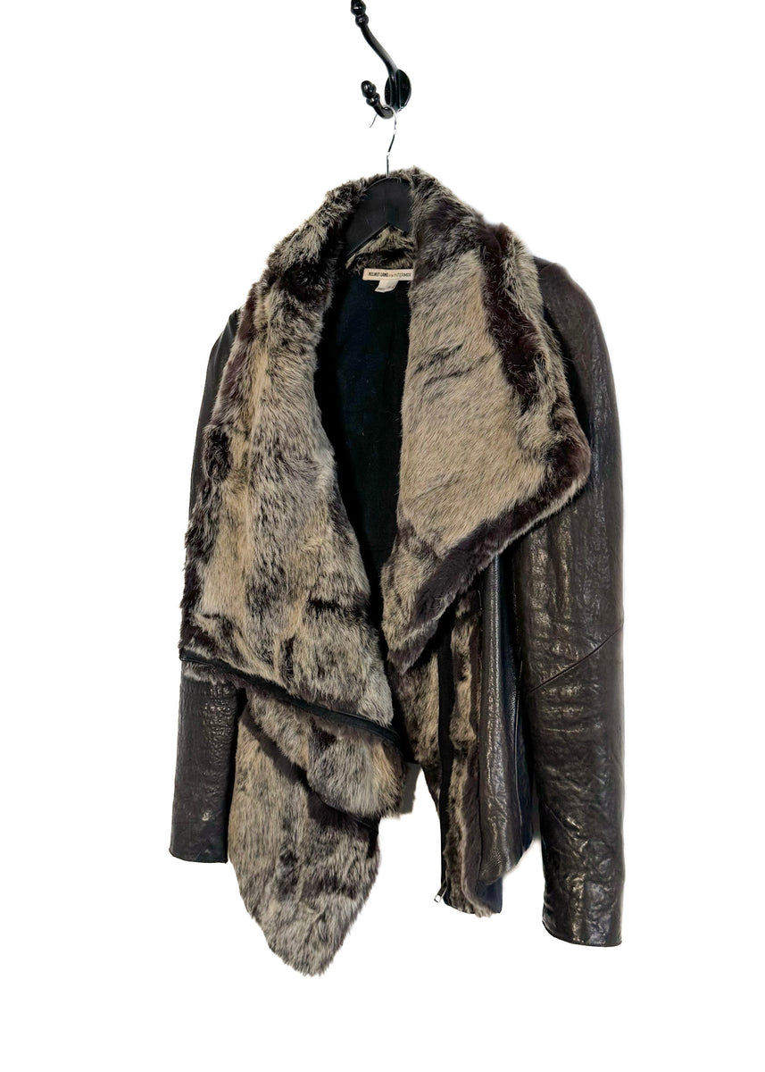 Helmut lang fur bomber hotsell