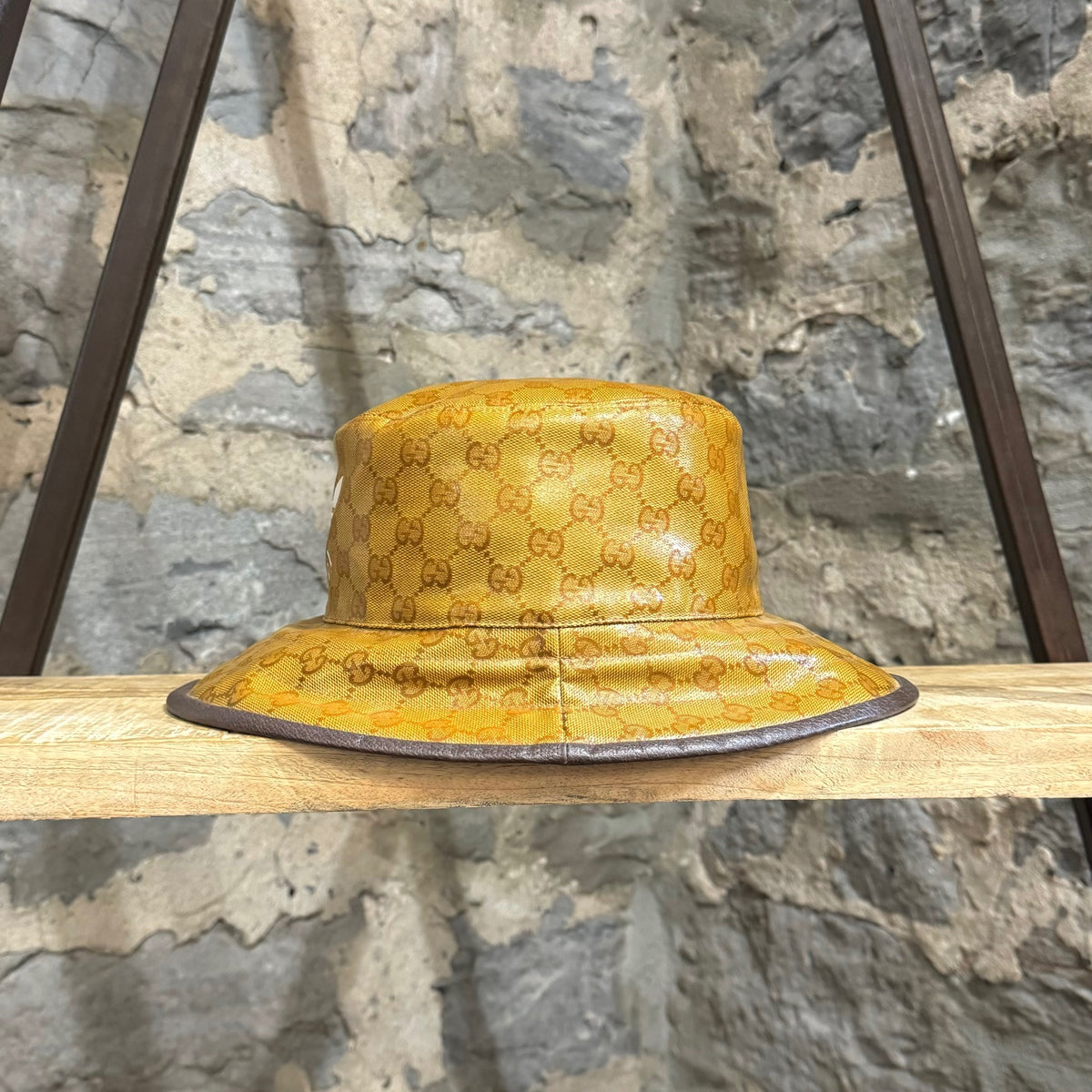 Yellow gucci bucket outlet hat