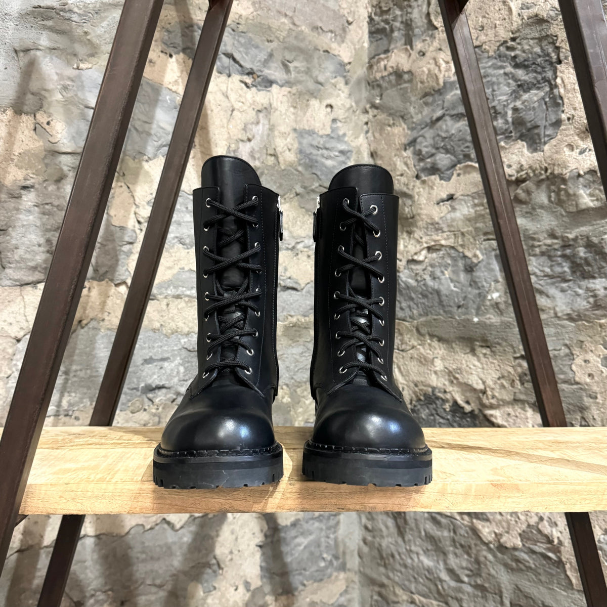 Lace up hotsell combat boots