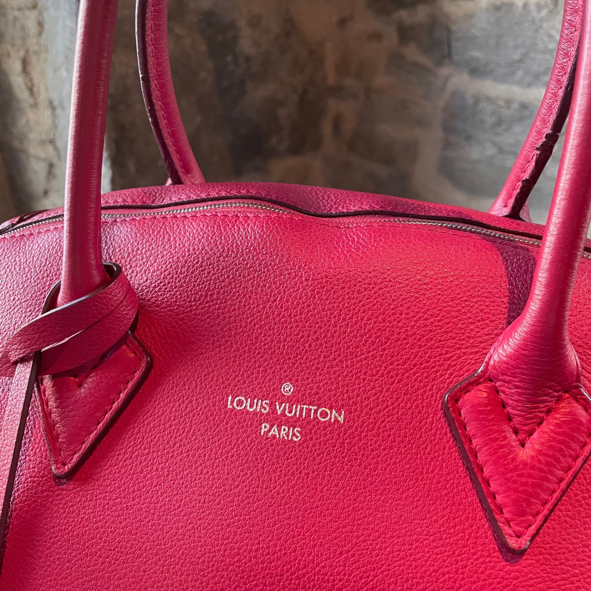 Louis Vuitton Pink Leather Soft Lockit Tote Bag Louis Vuitton