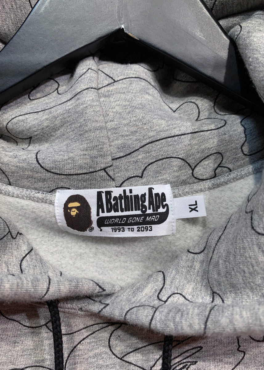 Bape Grey Neoprene Cloud Hoodie