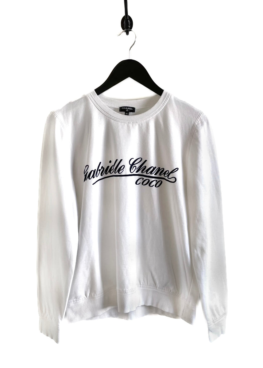 CHANEL Pre-Owned Graphic-Print Sweatshirt - White for Women