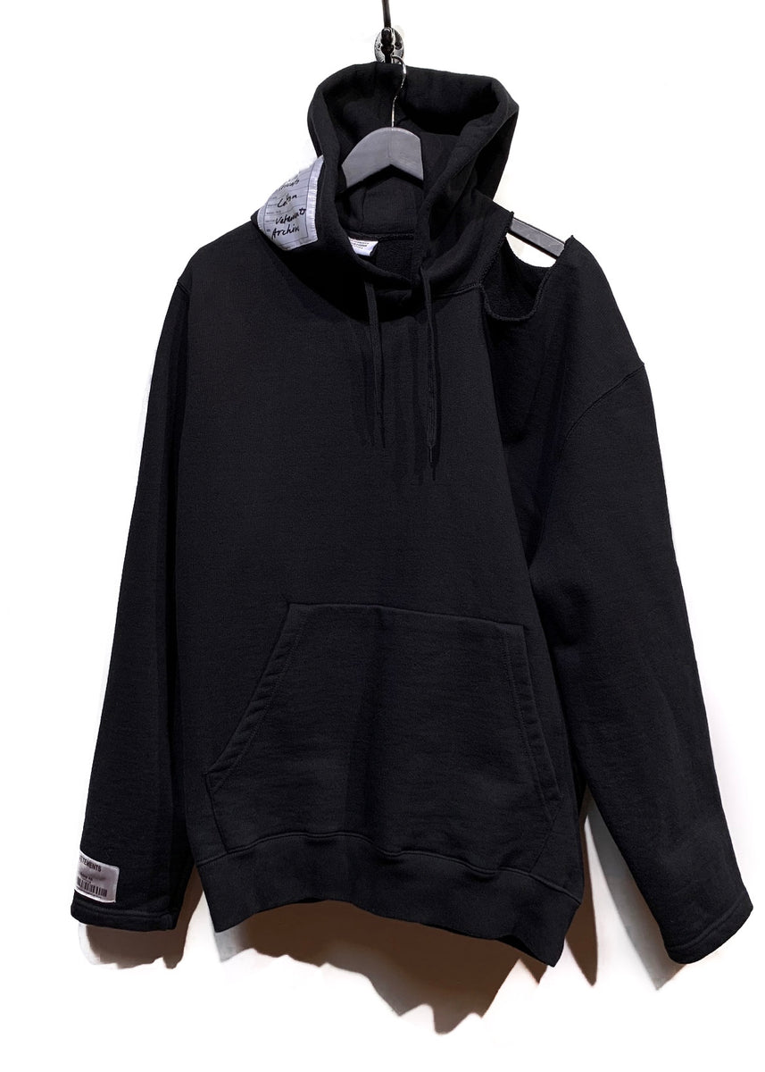 Black cut clearance out hoodie