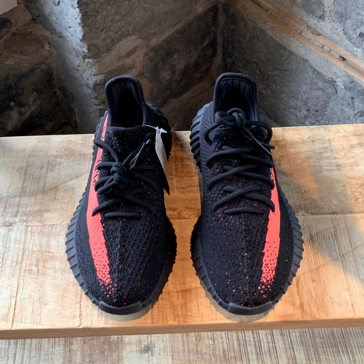 Red Stripe Yeezy 350 V2 Red Black Adidas Yeezy Boost 350 V2 Core