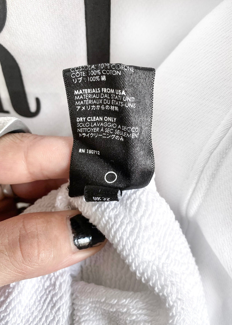 Amiri White Core Black Logo Hoodie