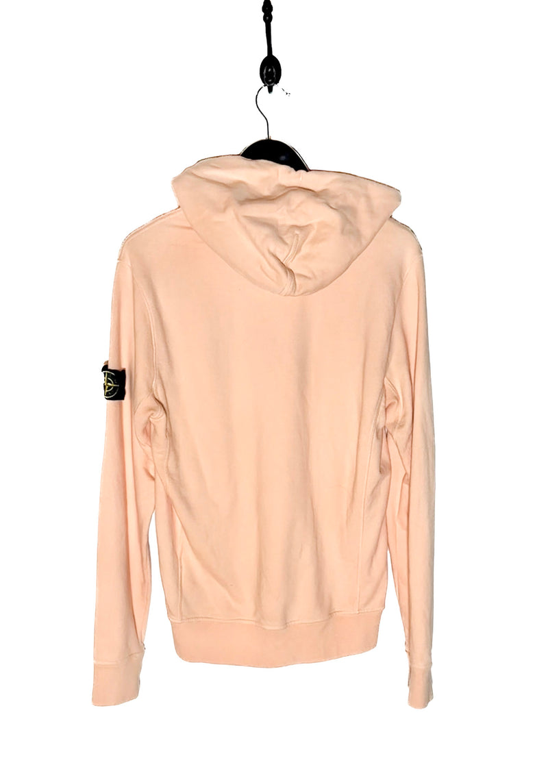 Sweat à capuche Stone Island rose pêche avec logo