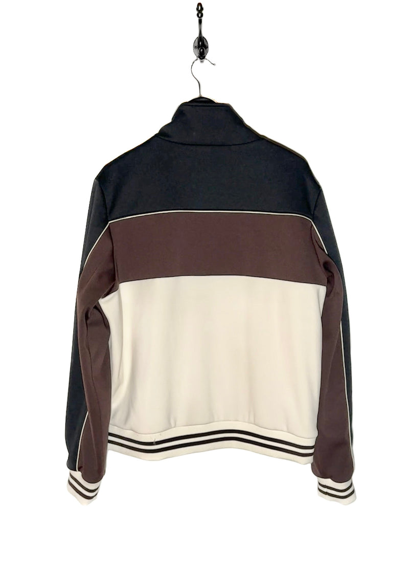 Celine Triomphe Logo Black Brown Ivory Track Zip-up