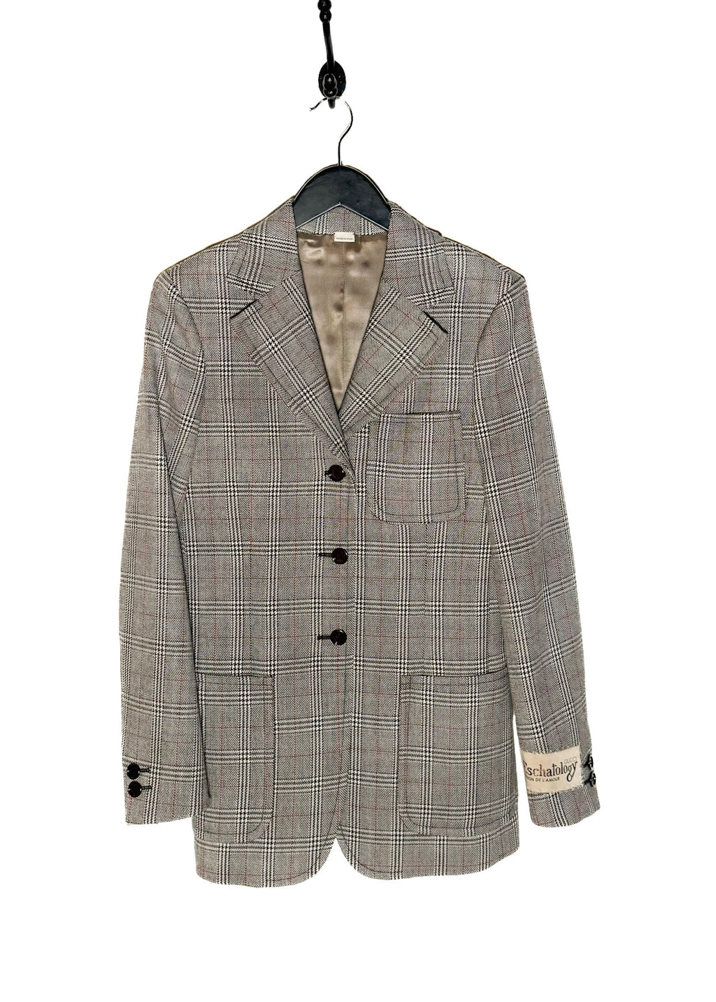 Gucci Grey Prince Of Wales 3 Buttons Blazer