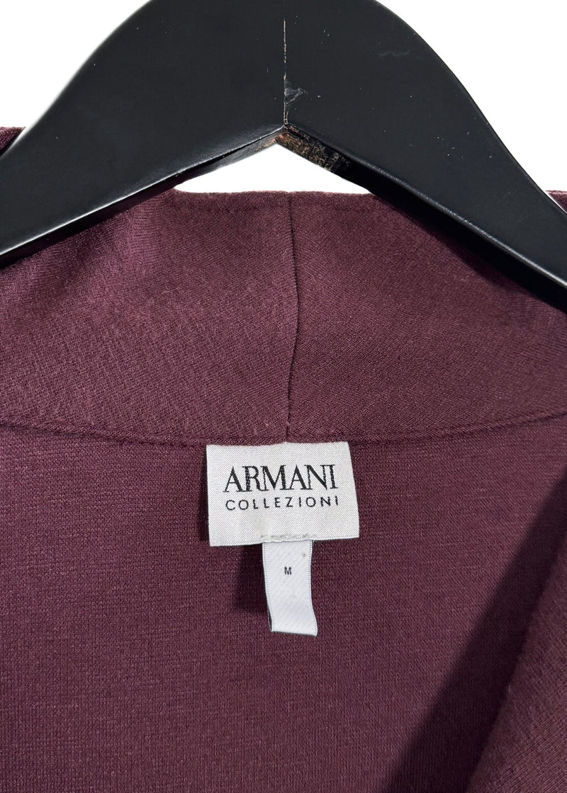 Cardigan en jersey bordeaux Armani Collezioni
