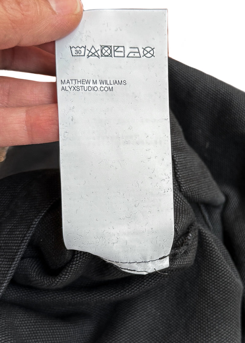 Care label of 1017 ALYX 9SM Black Skate Hooded Jacket