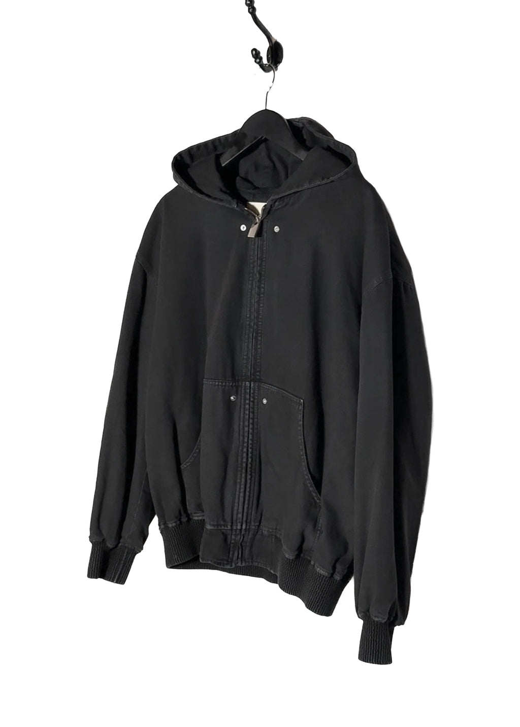 Front side of 1017 ALYX 9SM Black Skate Hooded Jacket