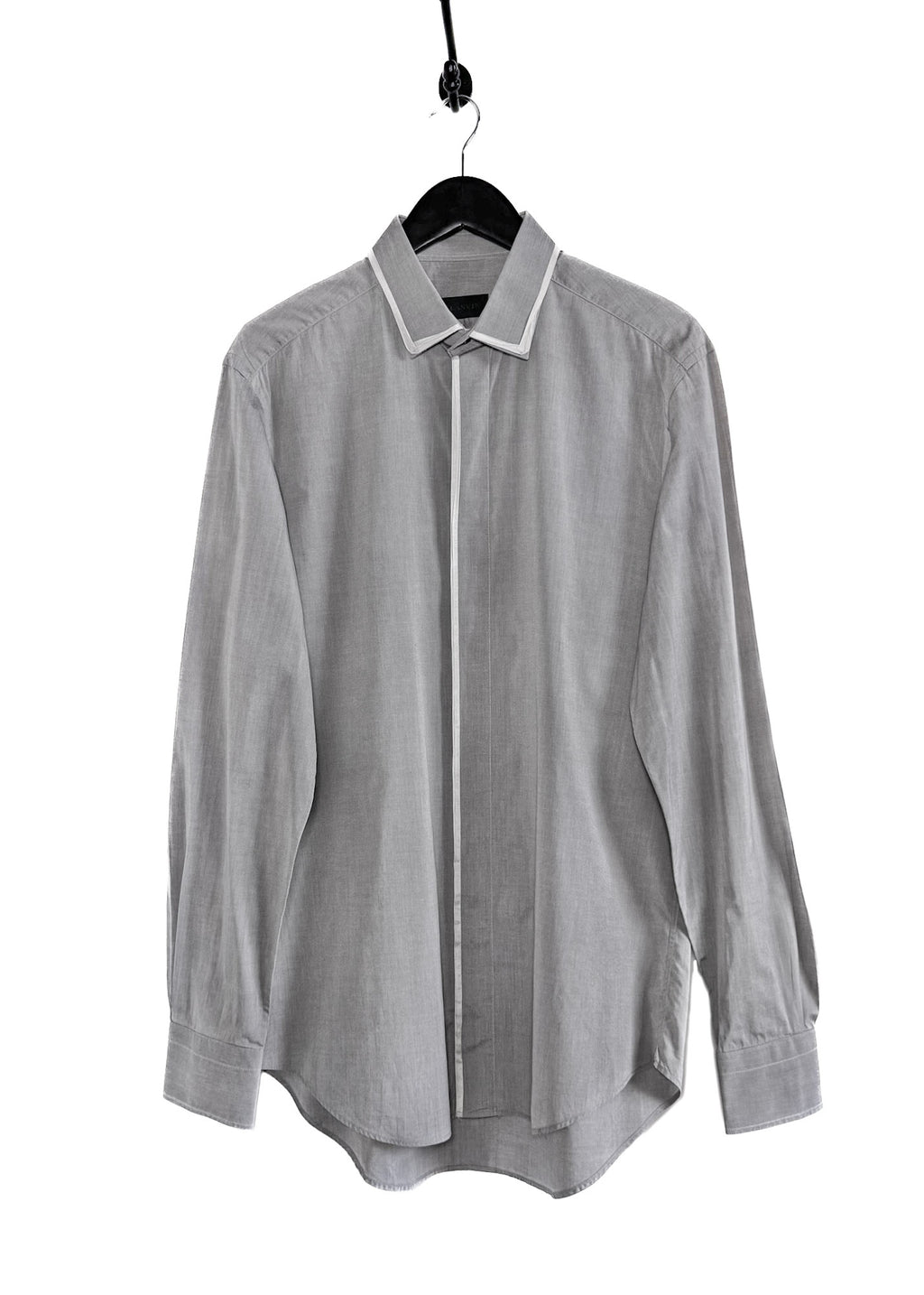 Lanvin Grey Shirt With Silver Trim