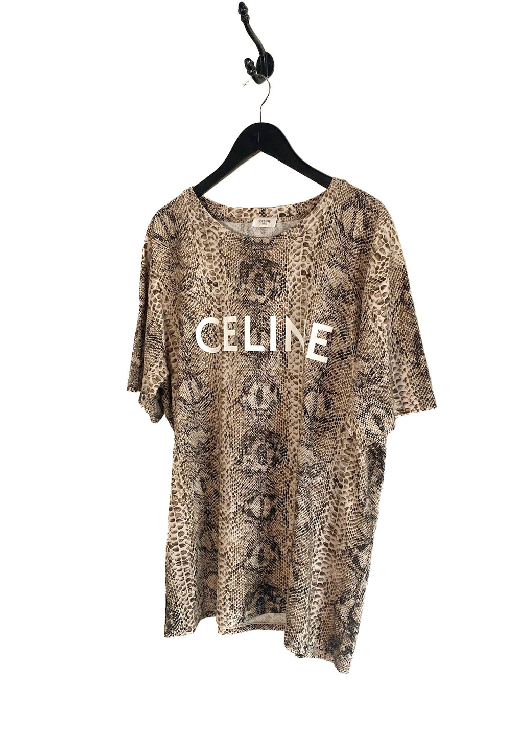 Celine Snake Print Logo T-shirt