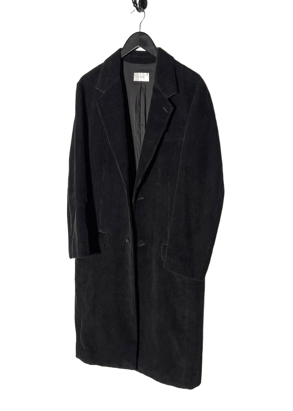 The Row FW22 Black Topeeka Corduroy Long Coat