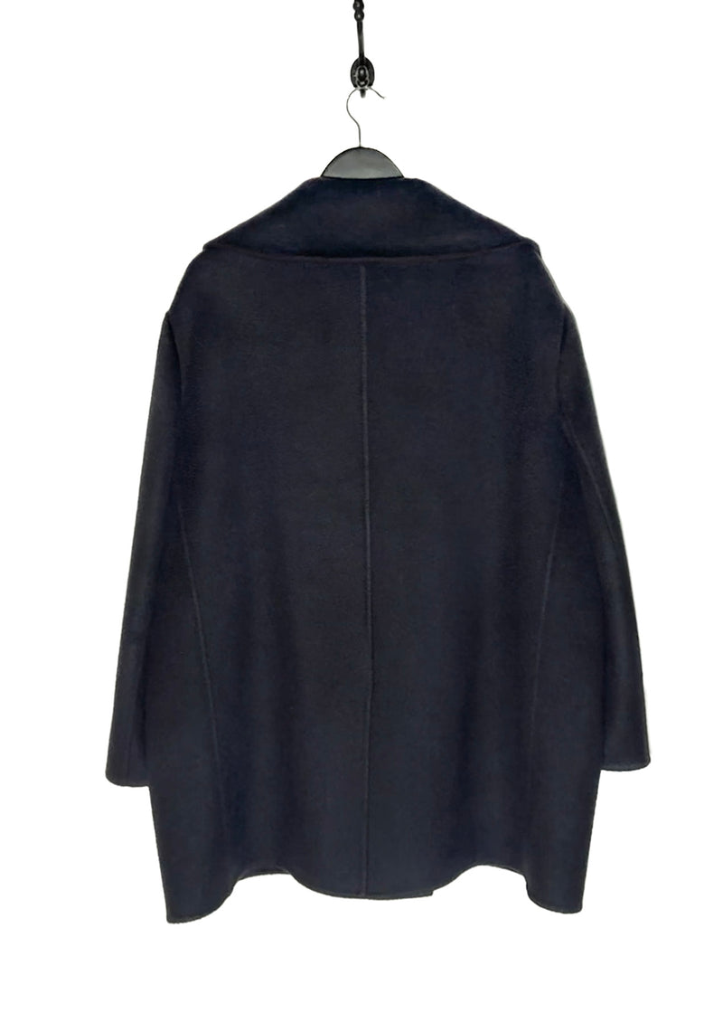 The Row Navy Blue Cashmere Dorothy Double Breasted Coat