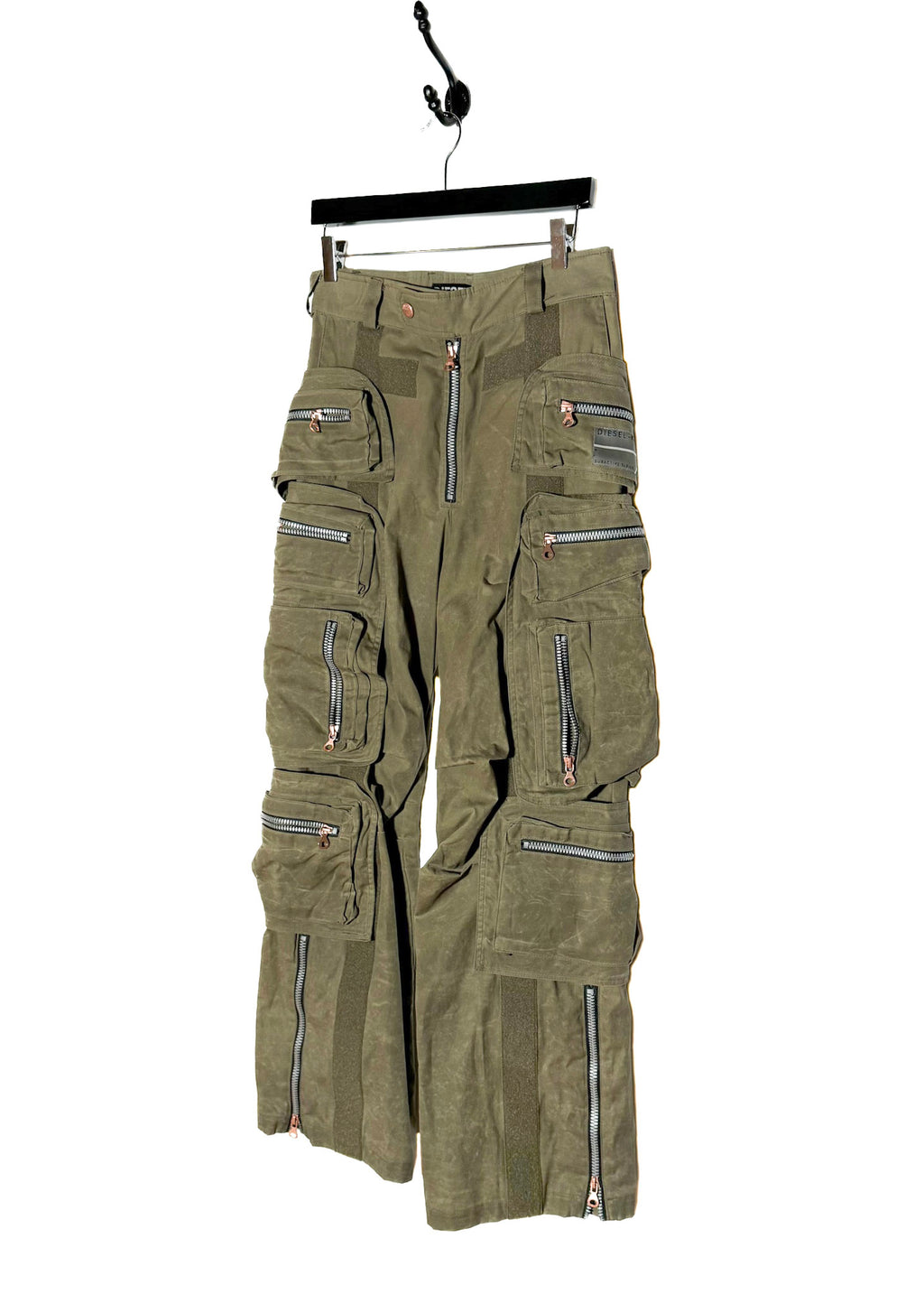 Diesel Detachable Multi Pockets P-Kon Khaki Cargo Pants