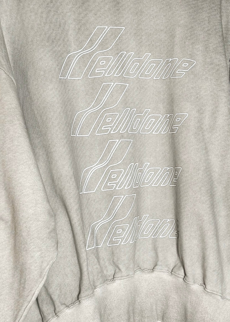 We11Done Grey Reflective Logo Sweatshirt