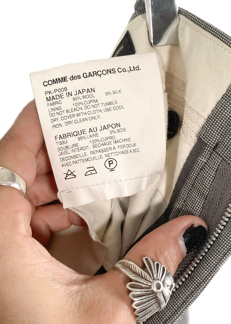 Comme Des Garçons Homme Plus Grey Wool Trousers