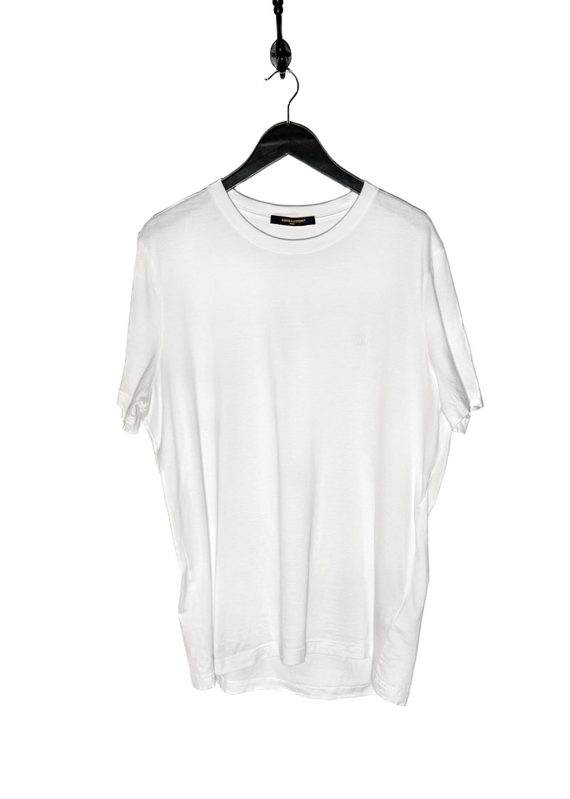 Louis Vuitton White Logo Embroidered T-shirt