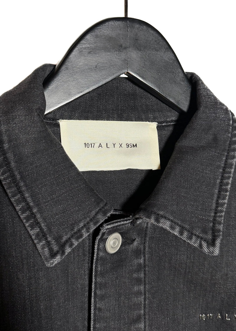 1017 ALYX 9SM Metal Logo Black Denim Jacket