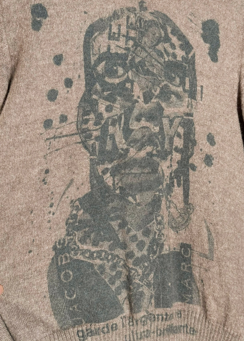 Marc Jacobs X Bäst Taupe Printed Alpaca Silk Sweater