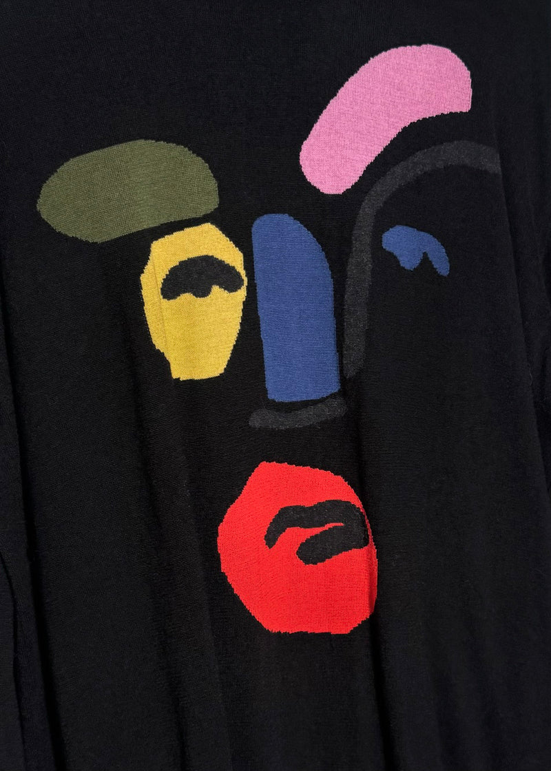 Fendi X John Booth Black Face Cotton Cashmere Sweater