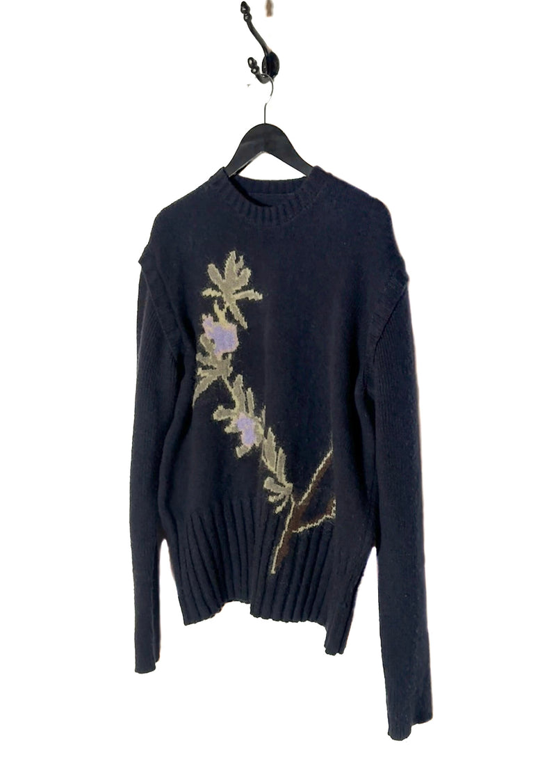 Jacquemus La Maille Romarin Rosemary Floral Intarsia Sweater