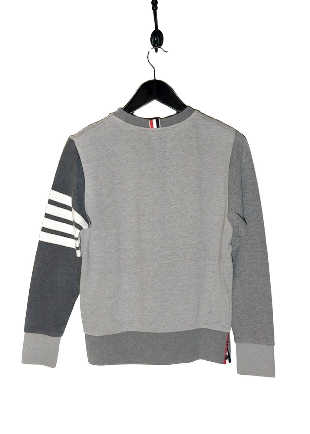 Thom Browne Grey Colorblock 4-bar Sweatshirt