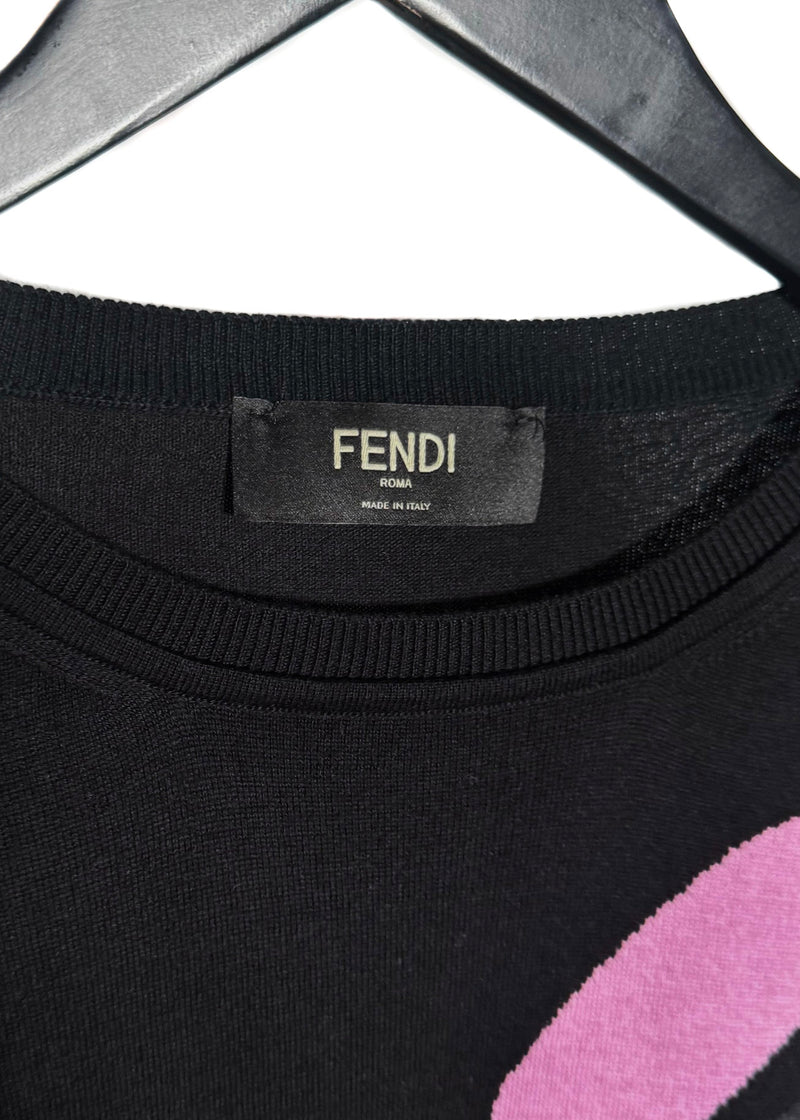 Fendi X John Booth Black Face Cotton Cashmere Sweater