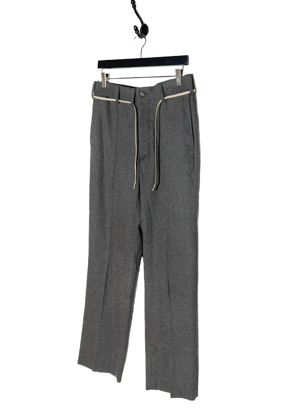 Marni 2023 Grey Wool Shoelace Accent Pants