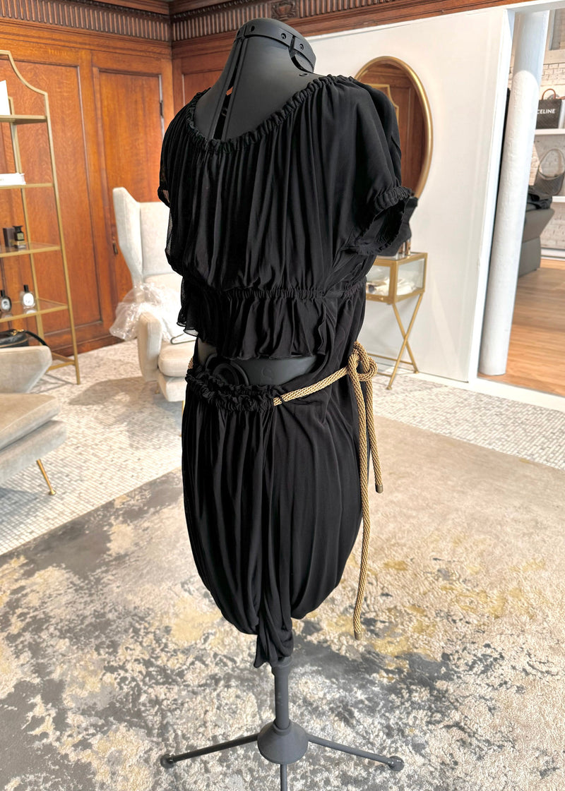 Yves Saint-Laurent Black Rope Dress