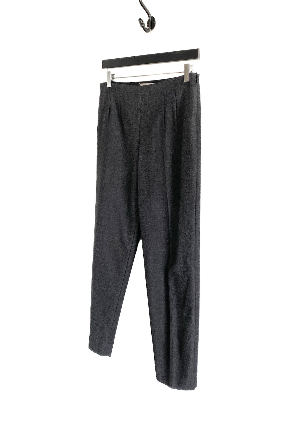 The Row Charcoal Virgin Wool Cropped Pants