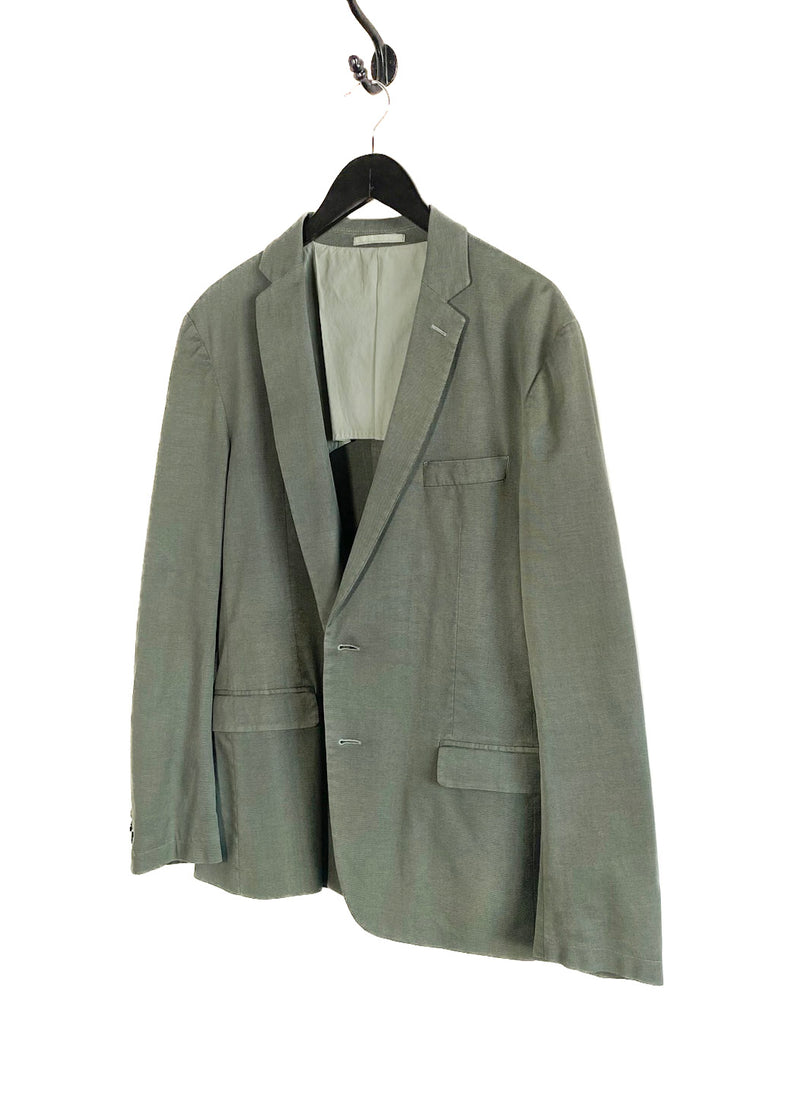 Blazer sport en coton vert de la Versace Collection