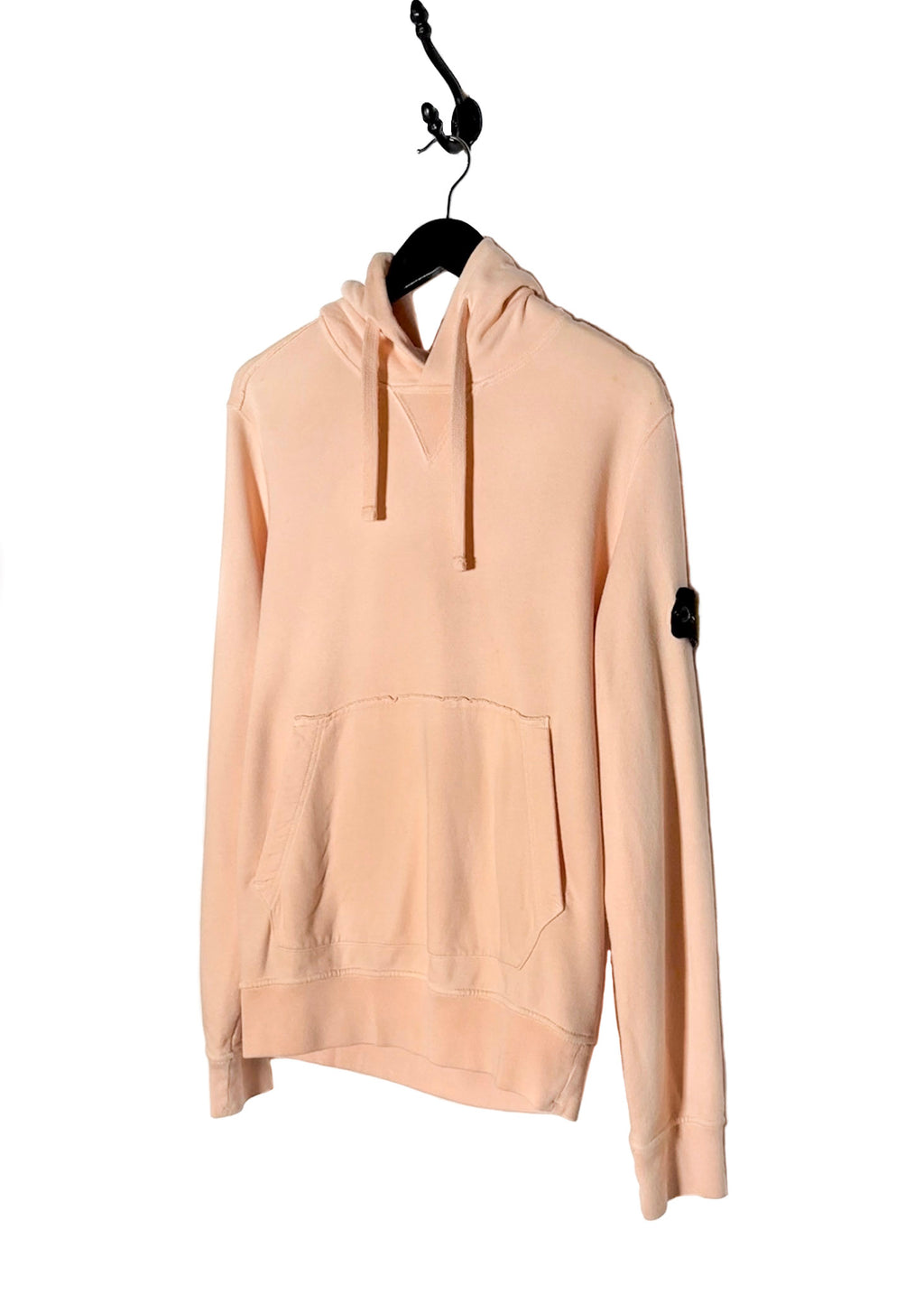 Sweat à capuche Stone Island rose pêche avec logo