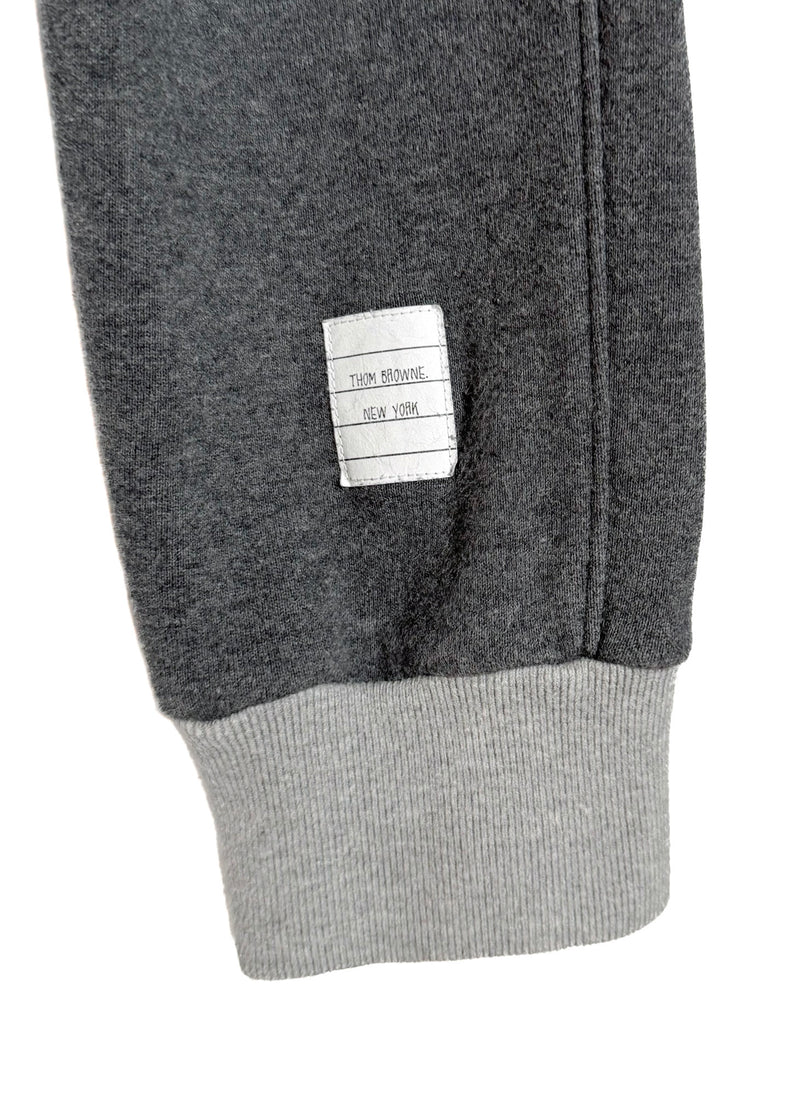 Thom Browne Grey Colorblock 4-bar Sweatpants