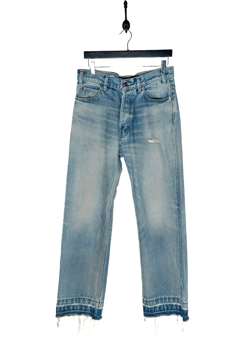 Céline 2024 Washed Blue Raw Edge Wesley Jeans