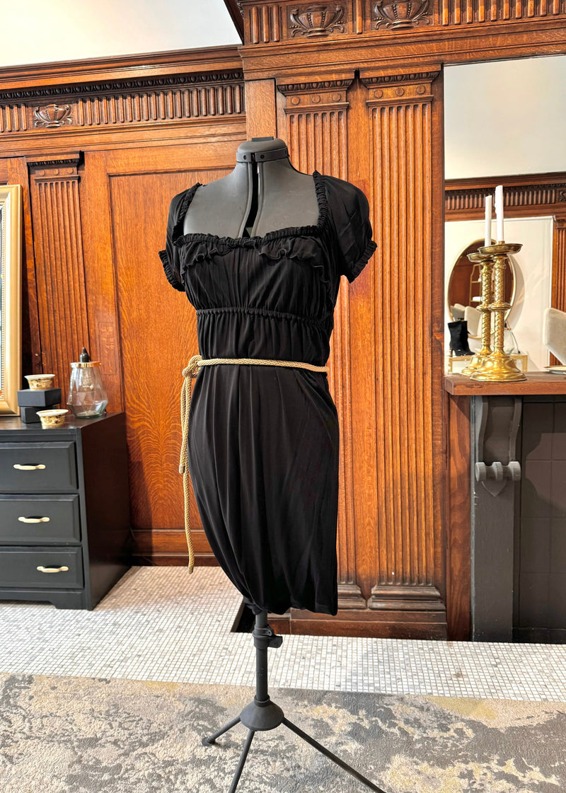 Yves Saint-Laurent Black Rope Dress