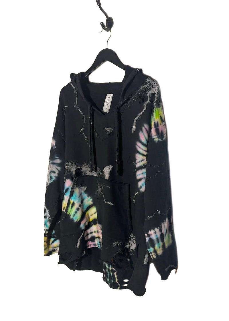 Alchemist El Vedra 2018 Black Tie Dye Distressed Hoodie