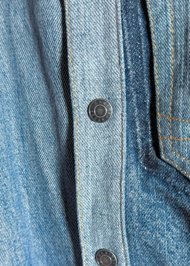 Marine Serre Moon Crescent Blue Regenerated Denim Shirt