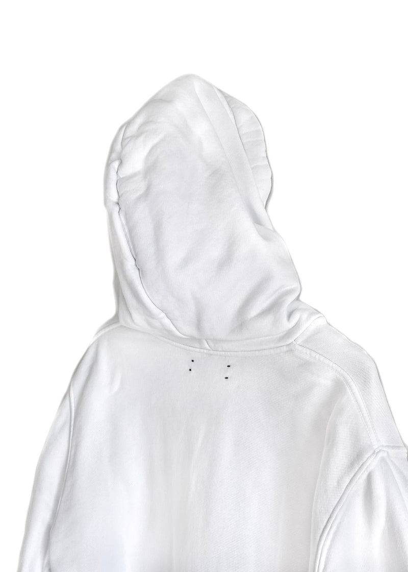 Sweat à capuche blanc Amiri Core avec logo noir