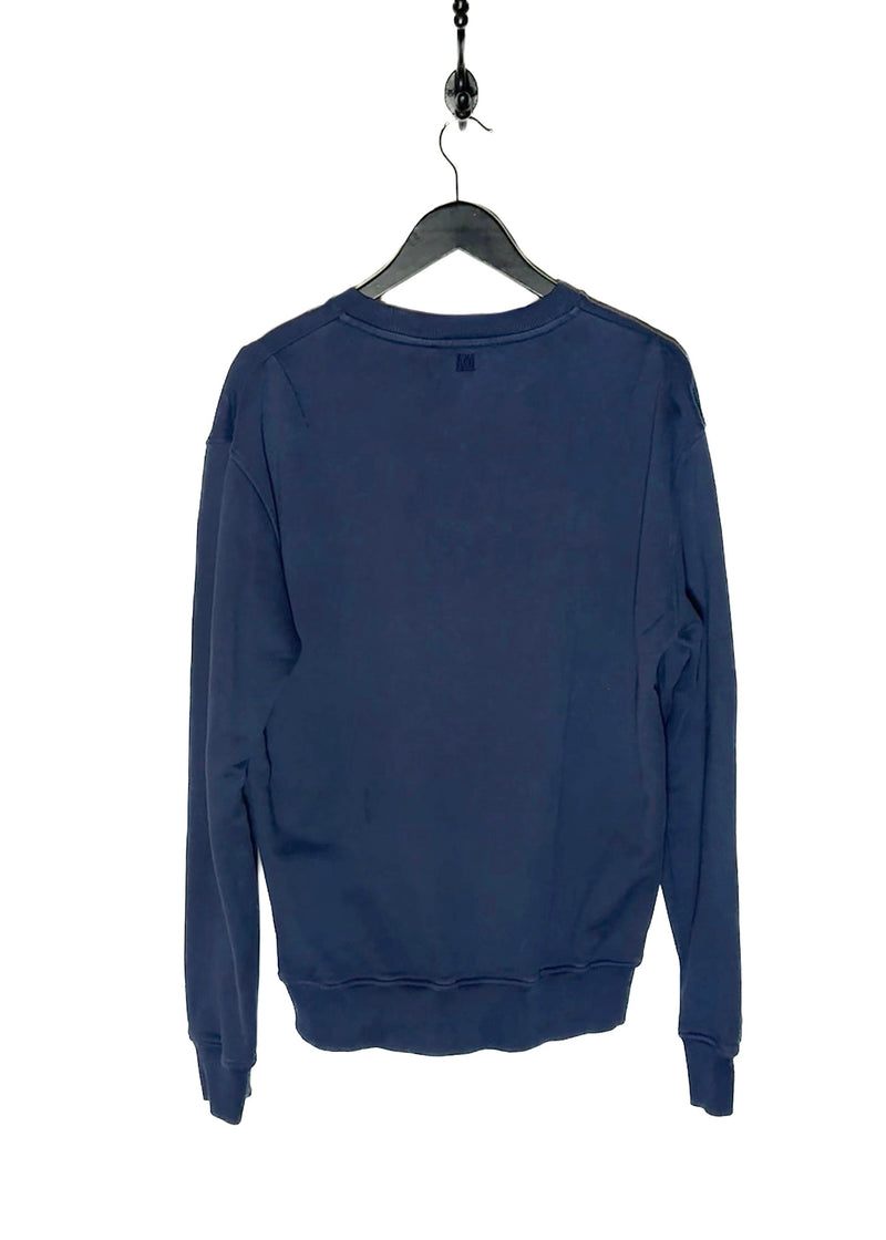 Ami Indigo Blue "F.ami.ly" Embroidered Sweatshirt