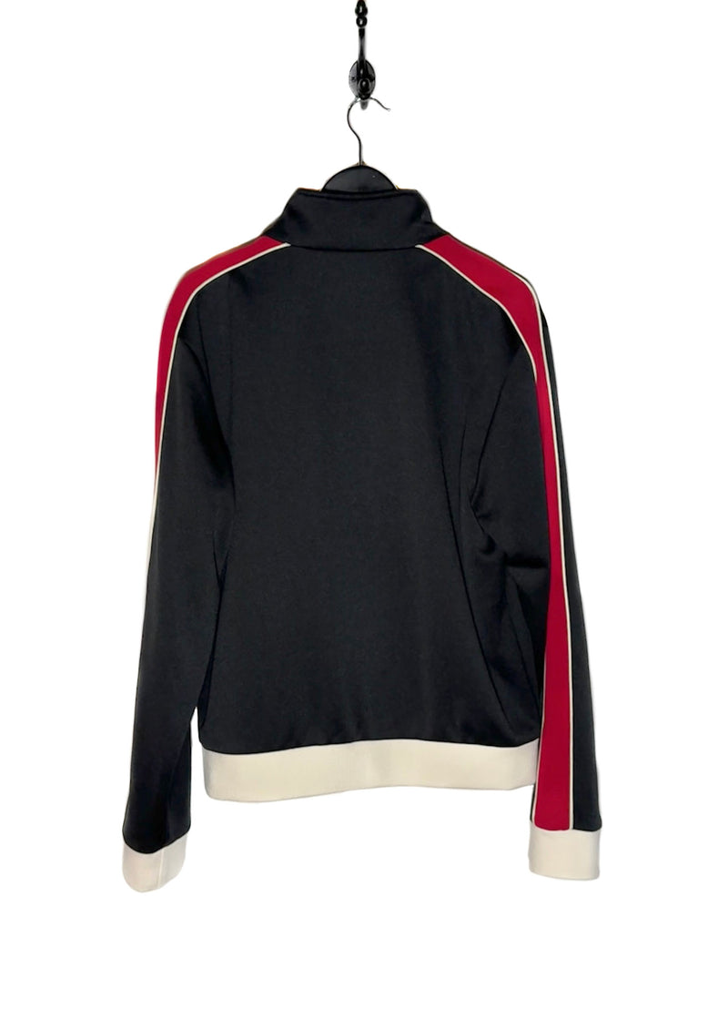 Celine Logo Embroidered Black Red Track Zip-up