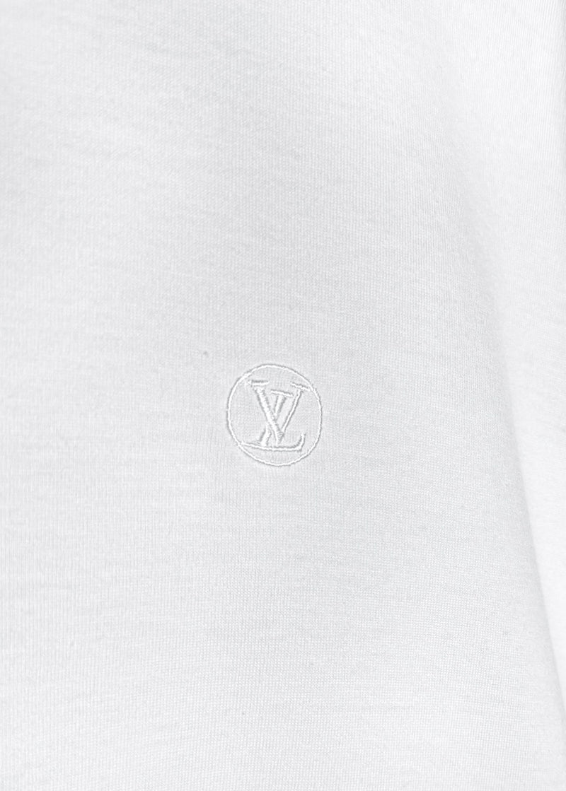 T-shirt brodé logo blanc Louis Vuitton