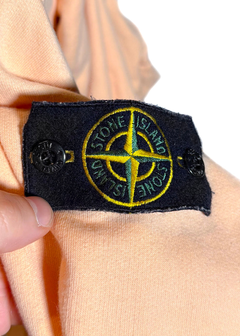 Sweat à capuche Stone Island rose pêche avec logo