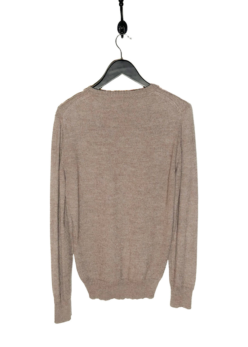 Pull taupe en alpaga et soie imprimé Marc Jacobs X Bäst