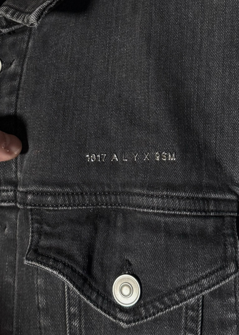 1017 ALYX 9SM Metal Logo Black Denim Jacket