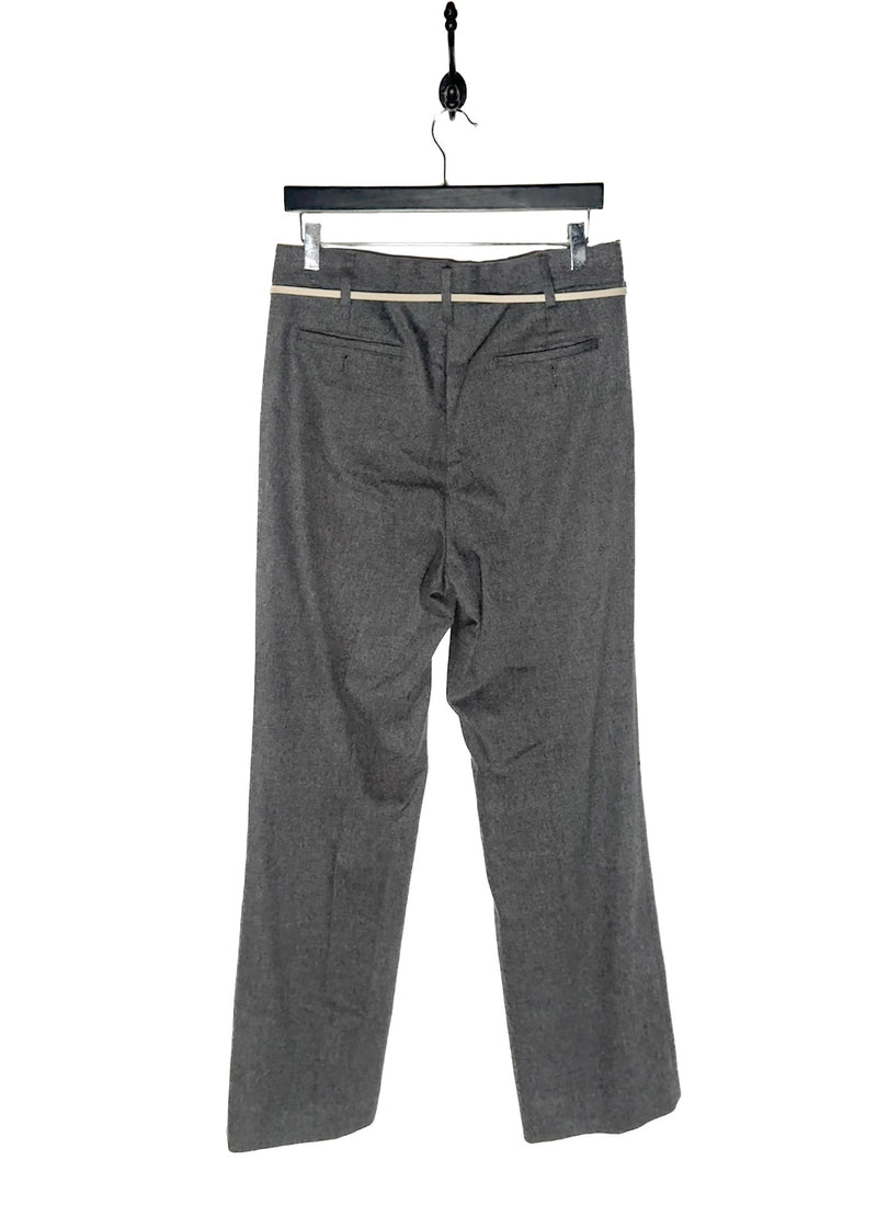 Marni 2023 Grey Wool Shoelace Accent Pants