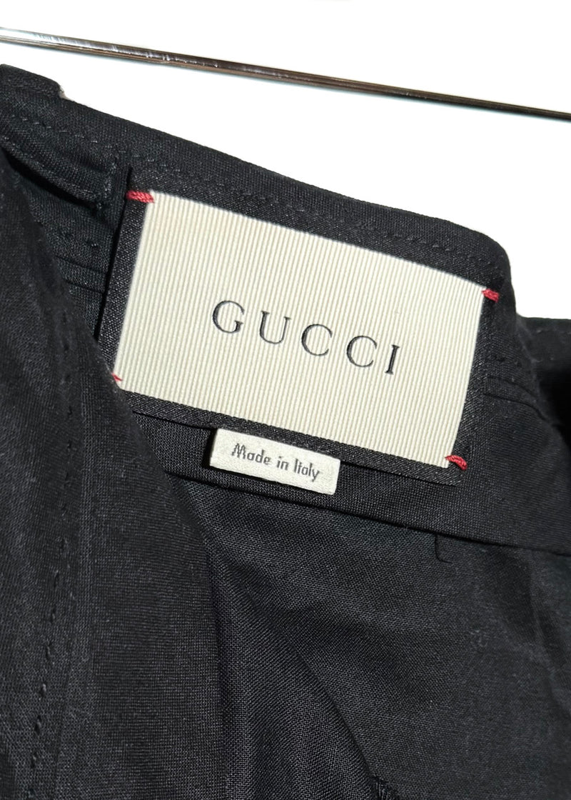 Gucci 2016 Black Trousers With Ruffle Accent