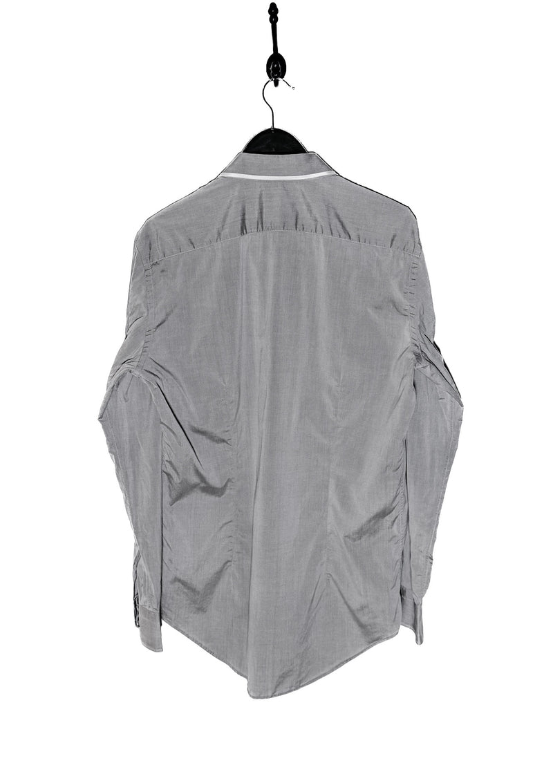 Lanvin Grey Shirt With Silver Trim