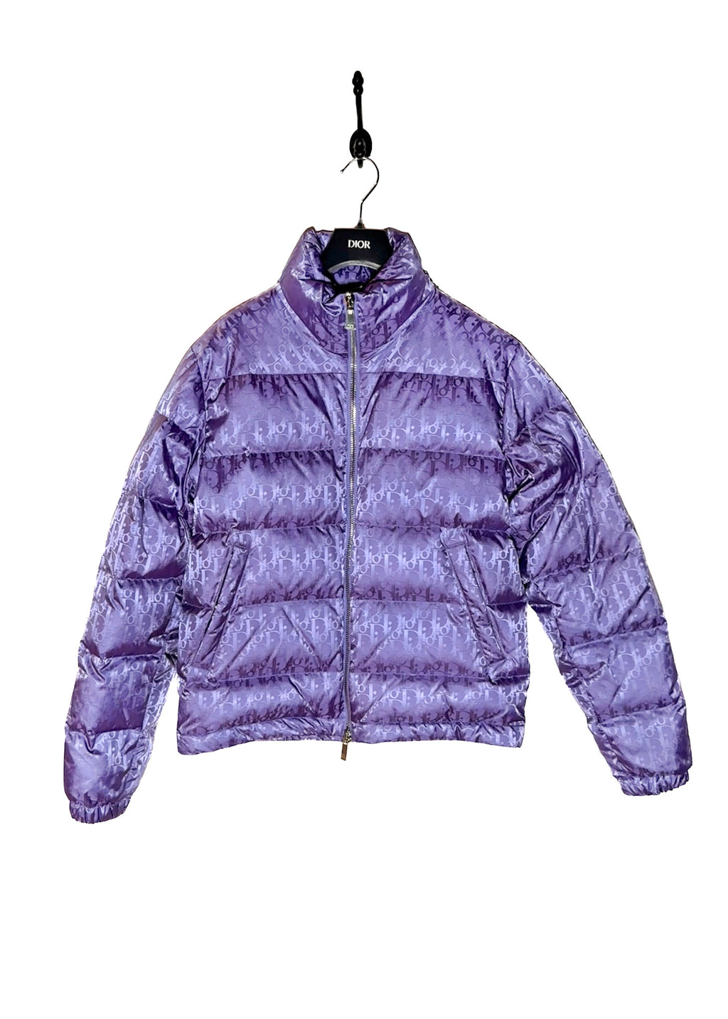 Manteau doudoune en jacquard oblique violet Dior